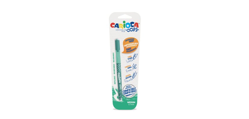 Carioca 43036/04 penna gel Medio Penna in gel con cappuccio Verde 1 pz