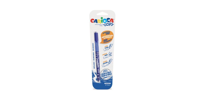 Carioca 43036/02 penna gel Medio Penna in gel con cappuccio Blu 1 pz