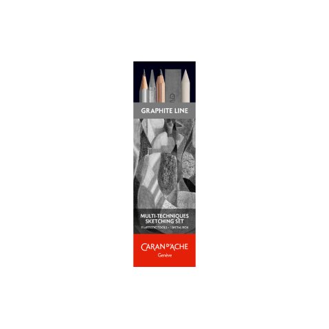 Set esquisse multi-technique ARTIST GRAPHITE LINE 11 pièces assortis.