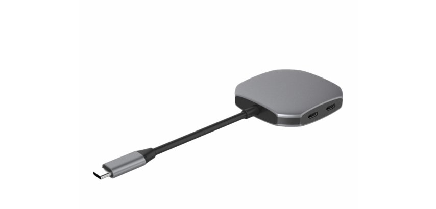 DLH DY-TU5135 hub & concentrateur USB Type-C 10000 Mbit/s Gris
