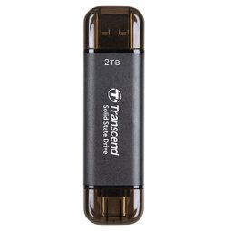 Transcend TS2TESD310C lecteur à circuits intégrés externe 2 To USB Type-A vers USB Type-C 3.2 Gen 2 (3.1 Gen 2) Noir