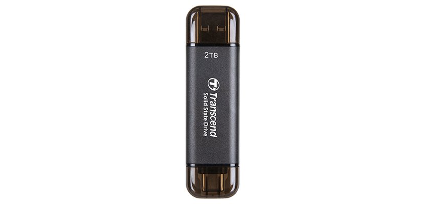 Transcend TS2TESD310C unità esterna a stato solido 2 TB Da USB tipo A a USB tipo C 3.2 Gen 2 (3.1 Gen 2) Nero