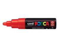 Marqueur peinture posca pc7m pointe large conique encre    inodore couvrante miscible    tous supports coloris rouge