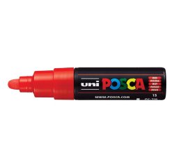 Marqueur peinture posca pc7m pointe large conique encre    inodore couvrante miscible    tous supports coloris rouge