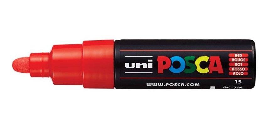 Marqueur à pigment PC-7M, rouge