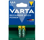 Varta Recharge Accu Power AAA 800 mAh Blister da 2 (Batteria NiMH Accu Precaricata, Micro, ricaricabile, pronta all'uso)