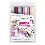 Tombow Feutre double pointe 'ABT DUAL BRUSH PEN', set de 10