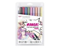 Tombow Feutre double pointe 'ABT DUAL BRUSH PEN', set de 10