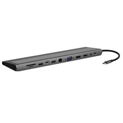 T'nB DSMST12V2 hub & concentrateur USB Type-C 5000 Mbit/s Aluminium