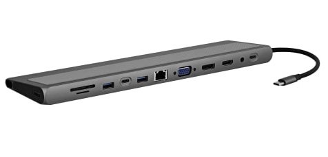 T'nB DSMST12V2 hub & concentrateur USB Type-C 5000 Mbit/s Aluminium