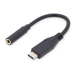 Digitus Adaptador / convertidor de audio USB Tipo-C, Tipo-C/St a jack de 3,5 mm/Bu
