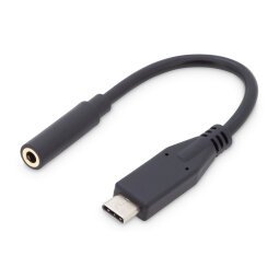 Digitus Adaptador / convertidor de audio USB Tipo-C, Tipo-C/St a jack de 3,5 mm/Bu