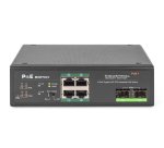 Digitus 4 port Gigabit Ethernet network PoE switch, industrial, unmanaged, 2 SFP uplink