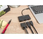 Digitus Adaptador de monitor triple USB-C™ 3 en 1 (HDMI, DP, VGA)