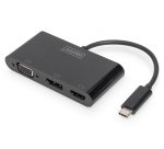 Digitus Adaptador de monitor triple USB-C™ 3 en 1 (HDMI, DP, VGA)