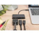 Digitus Adaptador de monitor triple USB-C™ 3 en 1 (HDMI, DP, VGA)