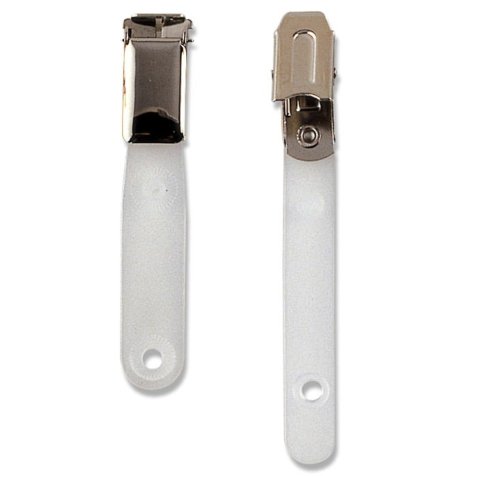 SEI Rota Pinzette Pass Clip per badge Metallico, Bianco 100 pz