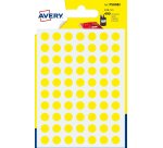 Sachet de 490 pastilles Ø8 mm. Ecriture manuelle. Coloris Jaune.