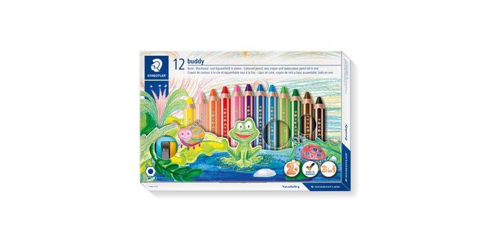 Crayon de couleur hexagonal Noris junior,étui de12