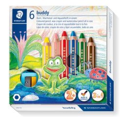 Crayon de couleur hexagonal Noris junior,étui de 6