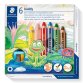Crayon couleur staedtler noris junior 140 3-en-1 craie cire aquarellable             taille-crayon coloris