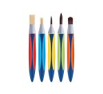 Pinceau pelikan griffix coloris et tailles assortis   blister 5 unites