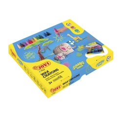Crayon cire jovi jumbo easy grip coloris assortis boite   300 unites