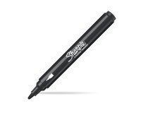 Marqueur sharpie creatif pointe ogive trait 2,5mm      encre acrylique coloris noir