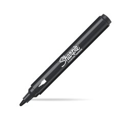 Marqueur sharpie creatif pointe ogive trait 2,5mm      encre acrylique coloris noir