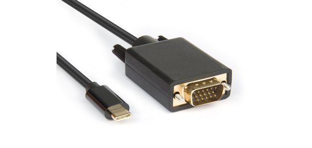 Hamlet XVAUC-VGA20 cavo e adattatore video 2 m USB tipo-C VGA (D-Sub) Nero