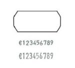 Etichetta a onda - permanente - 26x16 mm - bianco - Markin - rotolo da 1000 etichette