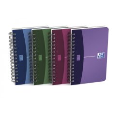 Carnet Oxford office Urban mix 9cm x 14cm petits carreaux 5mm 180 pages reliure spirale couverture polypro coloris assortis
