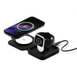 Cygnett MagTravel Qi2.0 2-in-1 Smartphone, Orologio intelligente Nero USB Carica wireless Ricarica rapida Interno