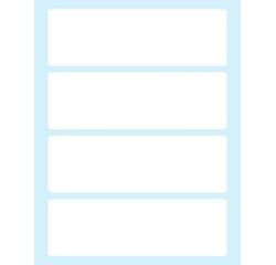 Tico E-11035 etichetta autoadesiva Rettangolo Permanente Bianco 40 pz