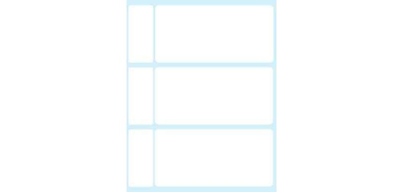 Tico E-10048 etichetta autoadesiva Rettangolo Permanente Bianco 30 pz