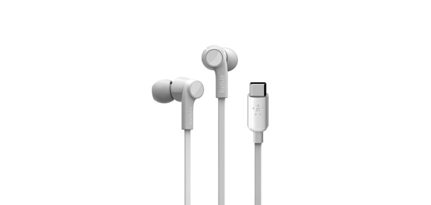 Auriculares Belkin ROCKSTAR Auriculares Dentro de oído Llamadas/Música USB Tipo C Blanco