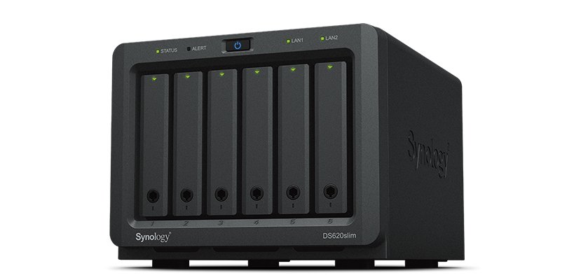 Synology DiskStation DS620SLIM serveur de stockage NAS Bureau Intel® Celeron® J3355 2 Go DDR3L 0 To DiskStation Manager Noir