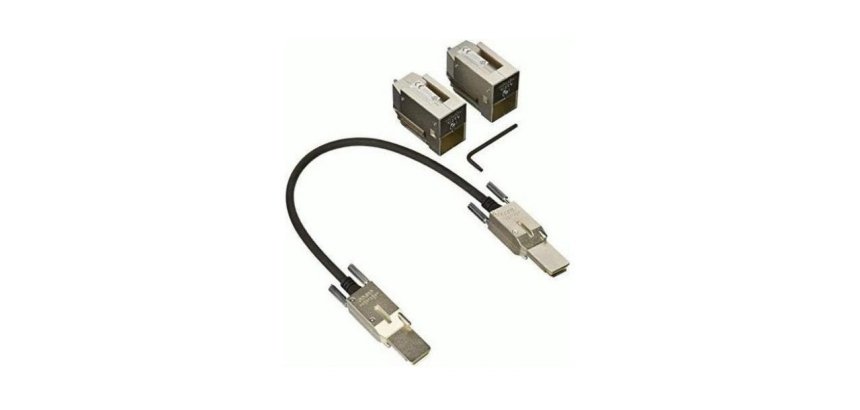 Cisco C9300L-STACK-KIT2= Cable de fibra óptica e InfiniBand 0,5 m Negro, Gris