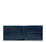 Piquadro PU1392B2R/BLU wallet/card case/travel document holder Blue Leather, Polyester