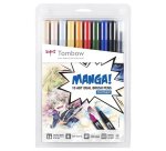 Tombow Feutre double pointe 'ABT DUAL BRUSH PEN', set de 10