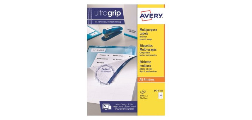 Etiquette multi-usage, 70 x 37 mm, blanc