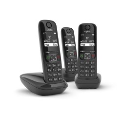 Gigaset AS690 Trio Telefono DECT Identificatore di chiamata Nero