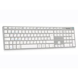 Hamlet XKKITA-MCBT tastiera Universale Bluetooth Italiano Argento, Bianco