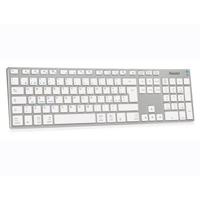 Hamlet XKKITA-MCBT tastiera Universale Bluetooth Italiano Argento, Bianco