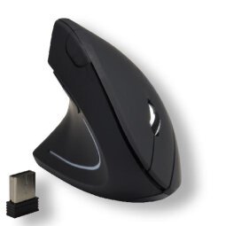 Mcl samar ss-618gw/n - vertical mouse - 2.4 ghz - black