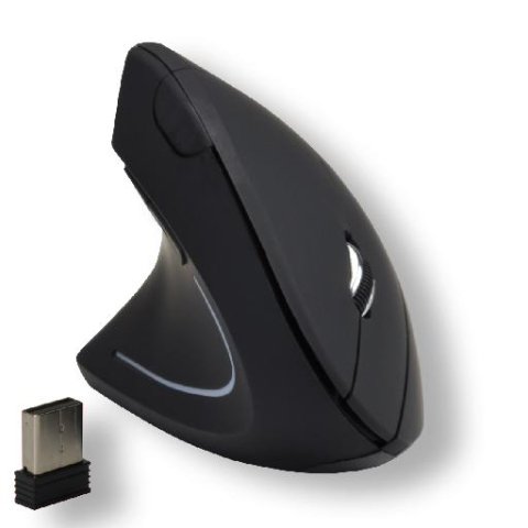 Ratón ergonómico inalámbrico vertical para zurdos MCL Samar SS-618GW/N