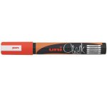 Marqueur uniball craie chalk fin 1.8/2.5mm ideale ardoise  s vitrines résiste pluie couleur lumineuse orange fluo