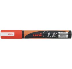 Marqueur uniball craie chalk fin 1.8/2.5mm ideale ardoise  s vitrines résiste pluie couleur lumineuse orange fluo