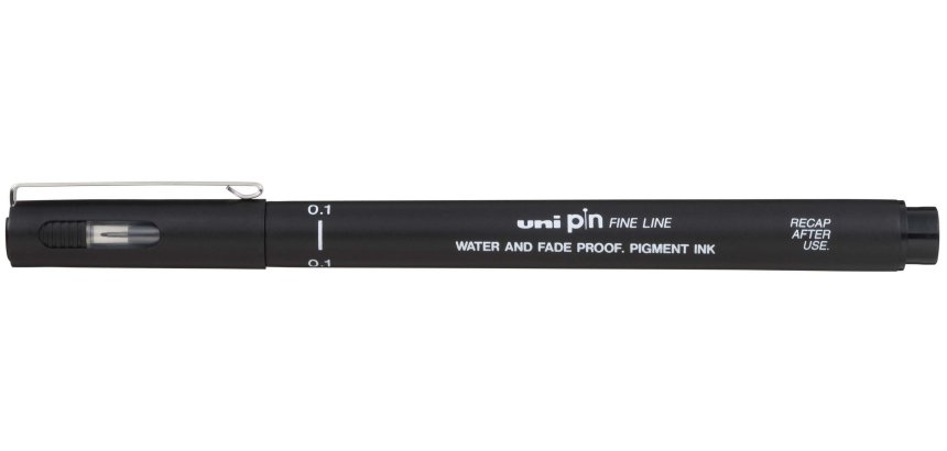 Feutre technique uniball pointes calibrees 0,1mm encre noir trace net et precis