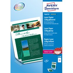 Avery Premium Colour Laser Photo Paper 120 g/m² printing paper A4 (210x297 mm) Gloss White